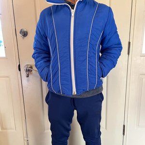 Vintage Crawford House Puffer ski Jacket in blue